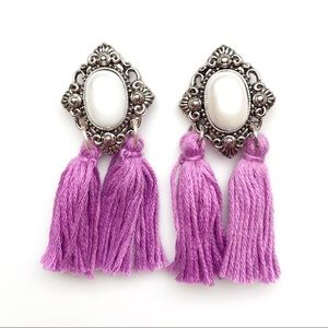 Pear Tassel Earrings